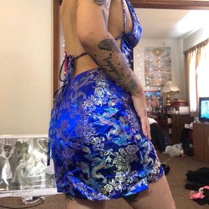 Jacquard oriental style mini dress by current mood from dollskill